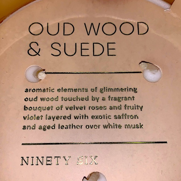 DW HOME CANDLE OUD WOOD & SUEDE NINETY SIX COLLECTION 3 WICK NEW - Picture 6 of 7